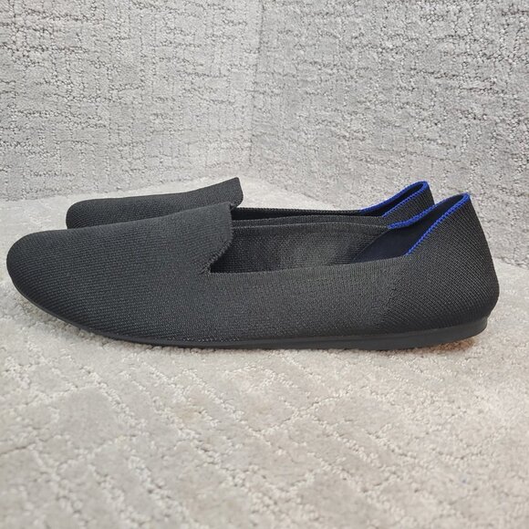 Rothy's The Loafer Black Solid Round Toe Slip On Flat Shoes Womens Size 9.5 - Picture 3 of 13